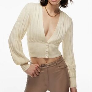 Aritzia WILFRED Plunge Front Cardigan